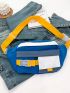 Release Buckle Detail Colorblock Waist Bag