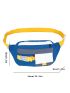 Release Buckle Detail Colorblock Waist Bag