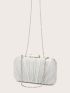 Mini Ruched Decor Chain Box Bag