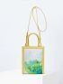 X Van Gogh INSPIRED MINI OIL PAINTING PRINT SQUARE BAG