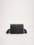 Crocodile Embossed Flap Square Bag