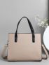 Colorblock Striped Tote Bag