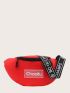 Letter Patch Fanny Pack