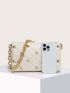 Studded Decor Chain Square Bag