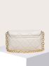 Studded Decor Chain Square Bag