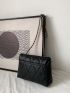 Quilted Pattern Chain Square Bag