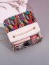 Mini Colorblock Graphic Flap Square Bag