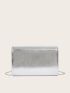 Mini Metallic Flap Chain Evening Bag