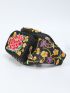 Floral Embroidery Fanny Pack