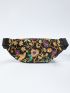 Floral Embroidery Fanny Pack