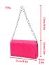 Quilted Pattern Chain Flap Square Bag