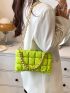 Minimalist Beaded Detail Chain Ruched Bag