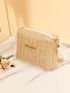 Mini Letter Decor Straw Bag