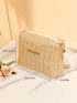 Mini Letter Decor Straw Bag