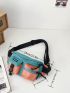 Two Tone Letter Patch Detail Fanny Pack