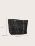 Quilted Pattern Chain Shoulder Tote Bag