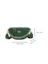 Crocodile Embossed Metal Horse Decor Waist Bag