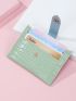 Crocodile Embossed Snap Button Card Holder