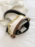 Chain Decor Contrast Trim Fanny Pack