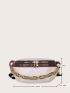 Chain Decor Contrast Trim Fanny Pack