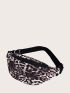 Leopard Pattern Colorblock Waist Bag