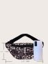 Leopard Pattern Colorblock Waist Bag