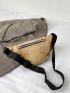 Snakeskin Embossed Ombre Zipper Fanny Pack