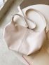 Minimalist Ruched Design Crossbody Bag