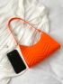 Minimalist Chevron Baguette Bag