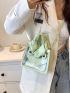 Button Decor Transparent Square Bag With Inner Pouch