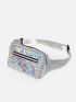 Holographic Zip Front Fanny Pack