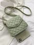 Mini Minimalist Quilted Flap Square Bag