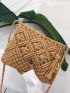 Hollow Out Tassel Decor Square Bag