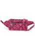 Snakeskin Print Pattern Colorblock Belt Bag