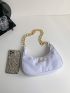 Metal Decor Chain Shoulder Bag