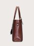 Crocodile Embossed Top Handle Bag