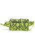 Snakeskin Print Pattern Colorblock Belt Bag