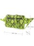 Snakeskin Print Pattern Colorblock Belt Bag