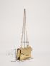 Mini Crocodile Embossed Flap Chain Square Bag