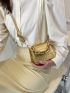 Mini Crocodile Embossed Chain Square Bag