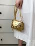 Mini Crocodile Embossed Chain Square Bag