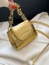 Mini Crocodile Embossed Chain Square Bag