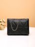 Mini Quilted Twist Lock Flap Chain Square Bag