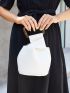 Minimalist Top Handle Bucket Bag