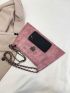 Large Capacity Messenger Bag, Vintage Chain Flap Square Purse, Women's PU Shoulder Bag Large Capacity Flap Novelty Bag