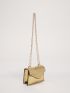 Mini Crocodile Embossed Flap Chain Square Bag