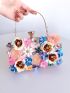 Mini Sequins Flower Decor Box Bag