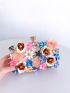 Mini Sequins Flower Decor Box Bag