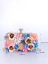 Mini Sequins Flower Decor Box Bag