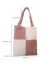 Two Tone Canvas Shopper Bag